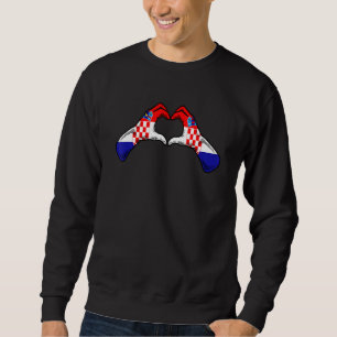 Sudadera Bandera de Croacia Corazón croata 1