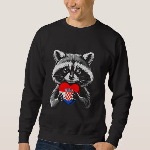 Sudadera Bandera de Croacia Corazón de Lemur Raíces croatas