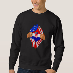 Sudadera Bandera de Croacia dentro de mí