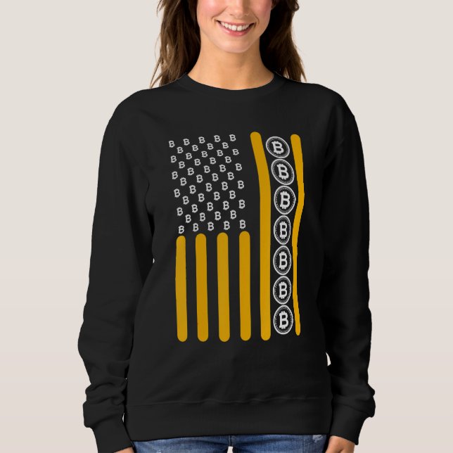 Sudadera Bandera de Crypto Bitcoin Cryptocurrency Blockchai (Anverso)
