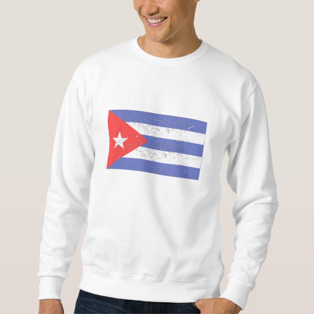 Sudadera Bandera de Cuba (apenada) (Anverso)