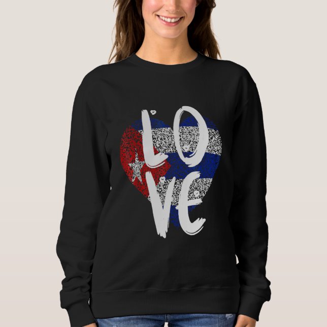 Sudadera Bandera de Cuba Cubano Orgullo Cubano (Anverso)