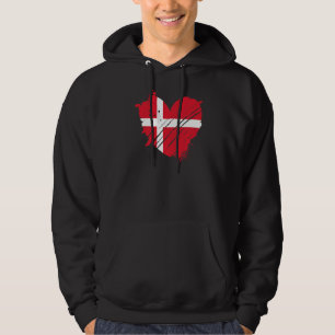 Sudadera Bandera de Dinamarca amo a Dinamarca Está en mi AD