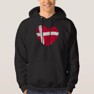 Sudadera Bandera De Dinamarca En Forma De Corazón Dinamarca