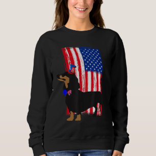 Sudadera Bandera de Doxie de la celebración del perro de Da