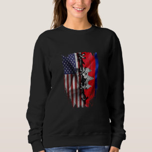 Sudadera Bandera de EE. UU. Camboya Raíces Camboyanas Culti