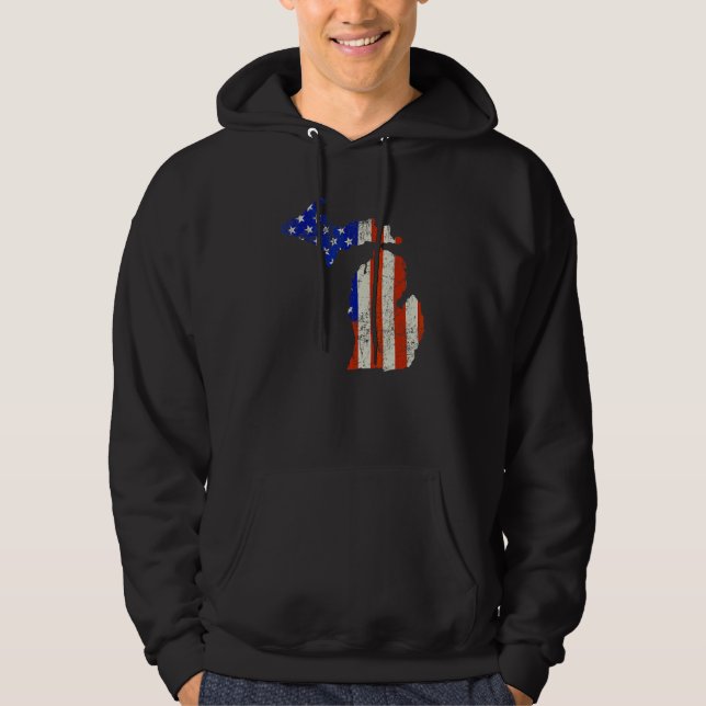Sudadera Bandera de EE. UU. de Michigan (Anverso)