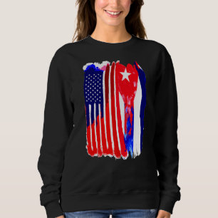 Sudadera Bandera De Ee.Uu. En Medio Estadounidense, Raíces 