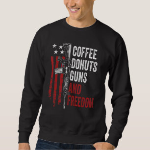Sudadera Bandera De Ee.Uu. En Un Café No Pone Pistola La Li