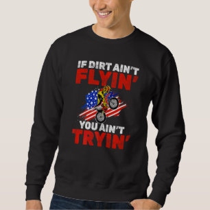 Sudadera Bandera De Ee. UU. Mx Motocross Si La Tierra No Vu