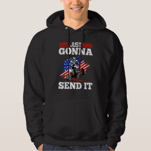 Sudadera Bandera de EE. UU. Quad ATV Solo Voy a Enviarlo
