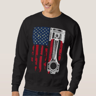 Sudadera Bandera de EE. UU. Reparador de automóviles Mecáni