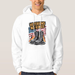Sudadera Bandera de EE. UU. Veteranos No Reyes