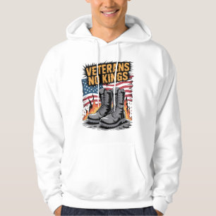 Sudadera Bandera de EE. UU. Veteranos No Reyes