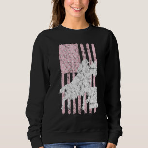 Sudadera Bandera De Eeuu Carreras De Barril Rosa Racer Caba