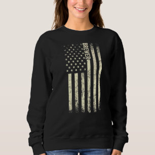 Sudadera Bandera De Eeuu Fabricando Una Orgullosa Fábrica E