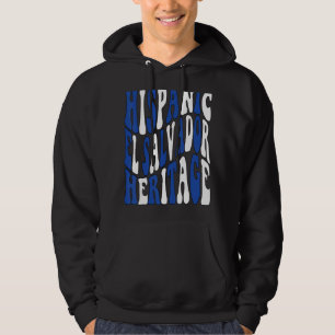 Sudadera Bandera de El Salvador Groovy y Wavy Herencia Hisp