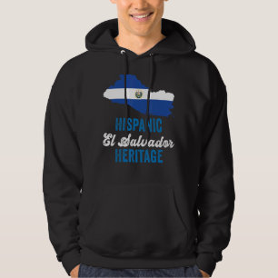 Sudadera Bandera de El Salvador Patrimonio Hispano Mes El S