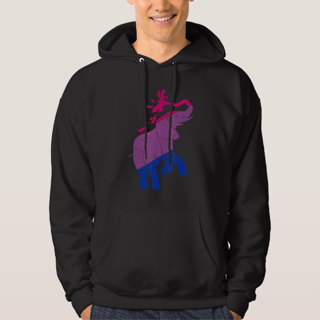 Sudadera Bandera de elefante cutto Bisexualidad Igualdad Lg (Anverso)