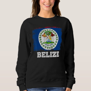 Sudadera Bandera de época Belice país bandera retro Belice