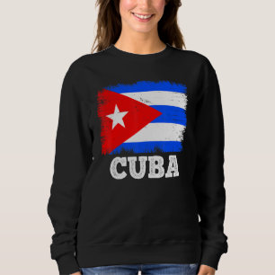 Sudadera Bandera de época Cuba país bandera retro cubana