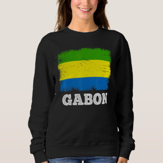 Sudadera Bandera de época Gabón Bandera retro País Gabonés