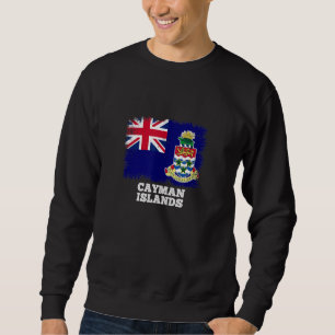 Sudadera Bandera de época Islas Caimán Bandera retro de las