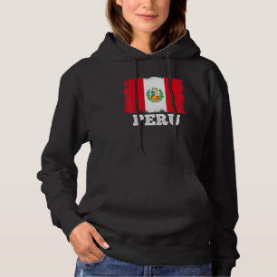 Sudadera Bandera de época Perú Bandera retro Perú