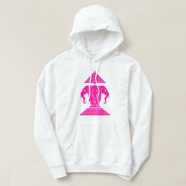 Sudadera Bandera de Erawan Pink Three Heheed Elephant Lao/L (Diseño del anverso)