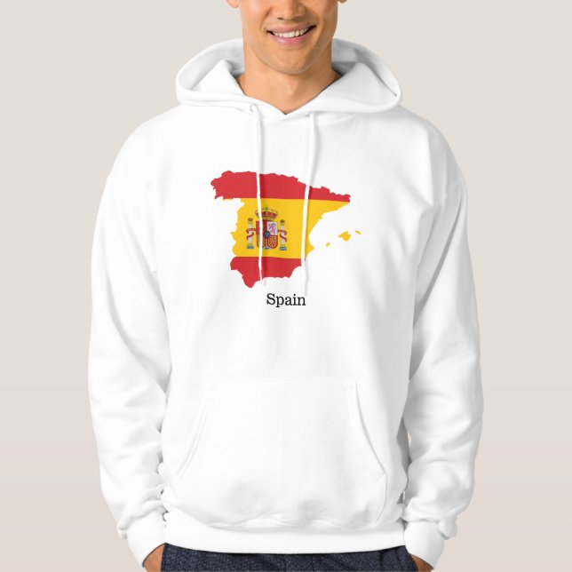 Sudadera Bandera de España en diseño de recuerdo de mapas (Anverso)
