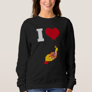 Sudadera Bandera de España para Lanzarote I Love Lanzarote