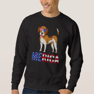 Sudadera Bandera De Estados Unidos Beagle Perro Gafas De So