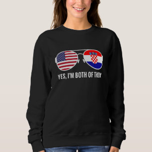 Sudadera Bandera de Estados Unidos Croacia Gafas de sol Est