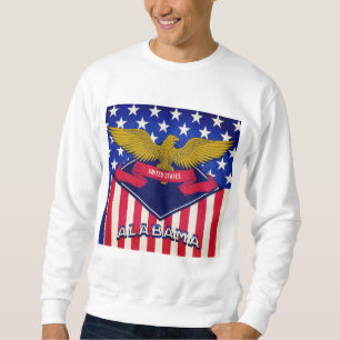 Sudadera Bandera de Estados Unidos de Alabama