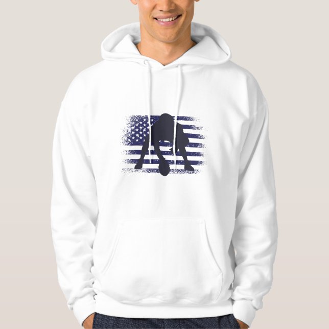 Sudadera Bandera de Estados Unidos de la camiseta de un hin (Anverso)