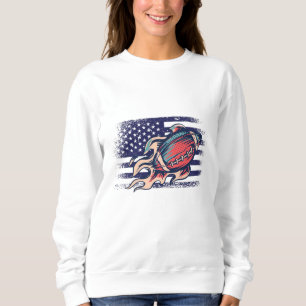 Sudadera Bandera de Estados Unidos de la camiseta de un hin