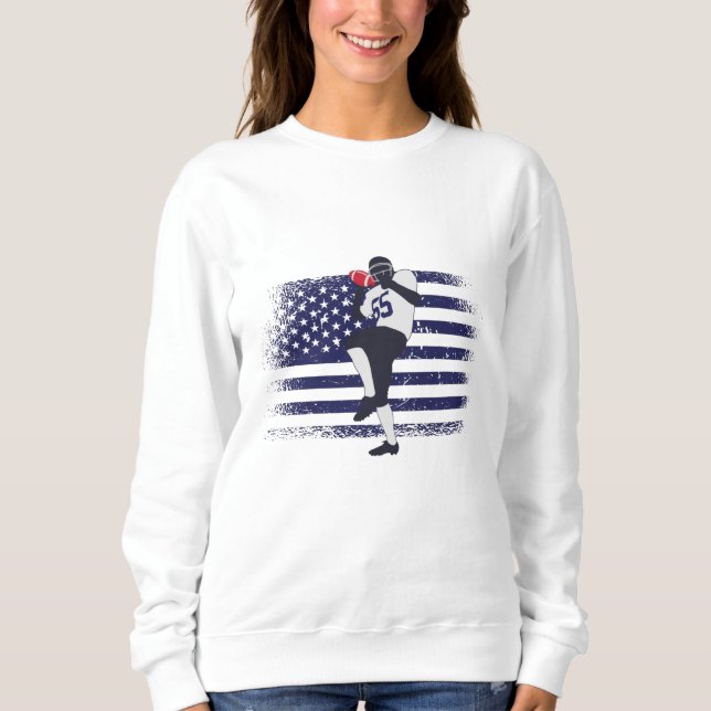 Sudadera Bandera de Estados Unidos de la camiseta de un hin (Anverso)