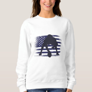Sudadera Bandera de Estados Unidos de la camiseta de un hin