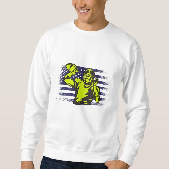 Sudadera Bandera de Estados Unidos de la camiseta de un hin (Anverso)