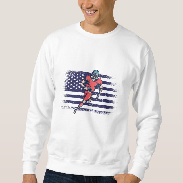 Sudadera Bandera de Estados Unidos de la camiseta de un hin (Anverso)