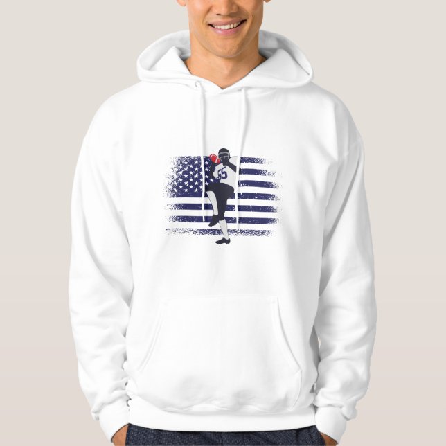 Sudadera Bandera de Estados Unidos de la camiseta de un hin (Anverso)