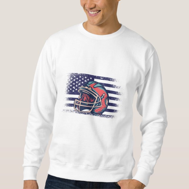 Sudadera Bandera de Estados Unidos de la camiseta de un hin (Anverso)