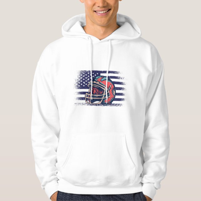 Sudadera Bandera de Estados Unidos de la camiseta de un hin (Anverso)