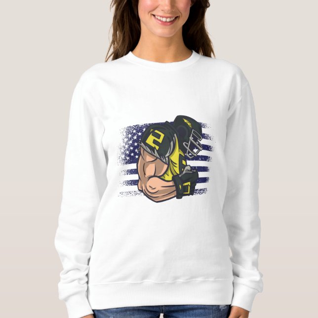 Sudadera Bandera de Estados Unidos de la camiseta de un hin (Anverso)