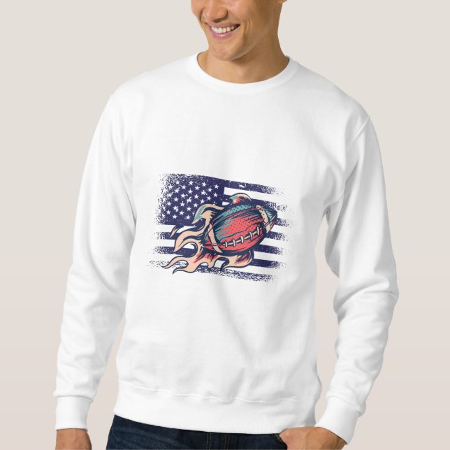 Sudadera Bandera de Estados Unidos de la camiseta de un hin (Anverso)