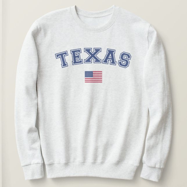 Sudadera Bandera de Estados Unidos de Texas (Anverso del diseño)