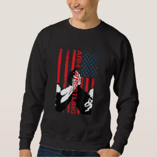 Sudadera Bandera De Estados Unidos En Lucha Contra El Brazo