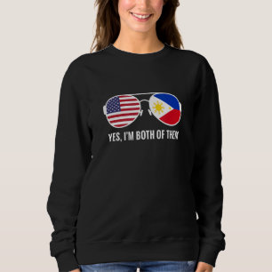 Sudadera Bandera de Estados Unidos Filipinas gafas de sol f