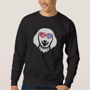Sudadera Bandera De Estados Unidos Grecia Gafas De Sol Esta