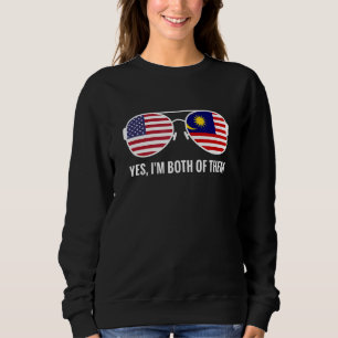 Sudadera Bandera de Estados Unidos Malasia gafas de sol nor